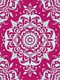 Crimson Mandala Art Deco Medallion Rug