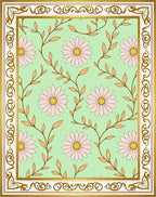 Elegant Floral Vine Pattern Rug