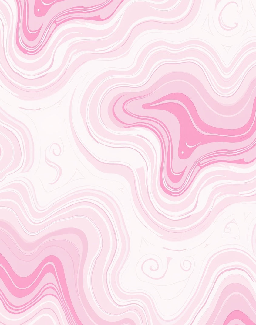 Soft Pink Swirl Marble Pattern Rug