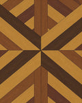 Geometric Wood Grain Pattern Rug
