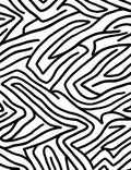 Abstract Black White Wavy Pattern Rug