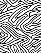 Abstract Black White Wavy Pattern Rug