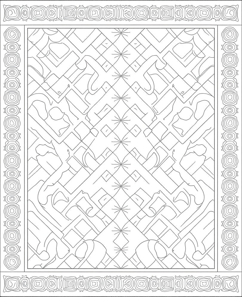 Bold Abstract Geometric Pattern Rug