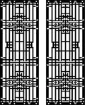 Black White Geometric Art Deco Rug