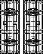 Black White Geometric Art Deco Rug