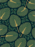 Emerald Green Tropical Leaves Rug
