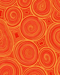 Vibrant Swirls Interlocking Shapes Rug
