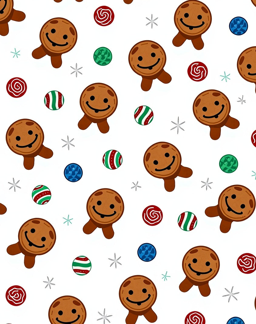 Holiday Gingerbread Man Candy Collection Rug