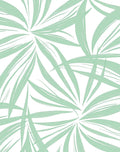 Pale Green Leafy Abstract Pattern Rug