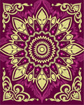 Rich Mandala Floral Pattern Rug