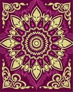 Rich Mandala Floral Pattern Rug