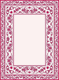Elegant Floral Vines Frame Rug