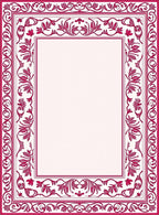 Elegant Floral Vines Frame Rug