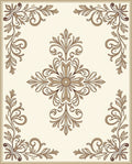 Elegant Scrollwork Floral Pattern Rug