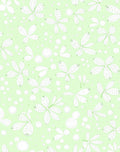 Delicate Green Floral Bubble Pattern Rug