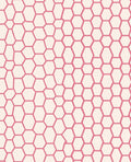 Pink Geometric Honeycomb Design Rug