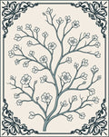 Nature Floral Scroll Work Rug