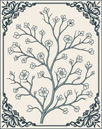 Nature Floral Scroll Work Rug
