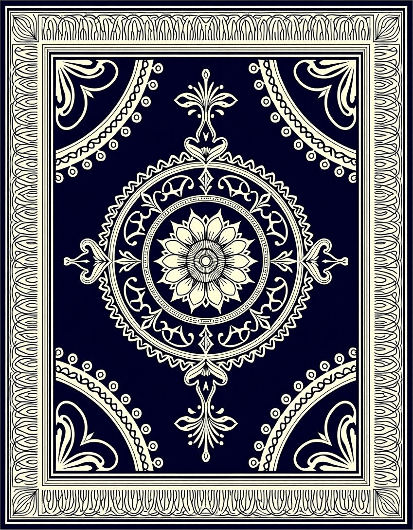 Classic Mandalas With Floral Accents Rug
