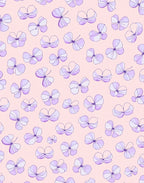 Lavender Lilac Floral Print Rug