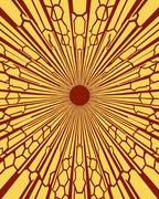 Radiant Sunburst Geometric Pattern Rug