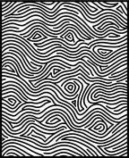 Abstract Black White Organic Lines Rug