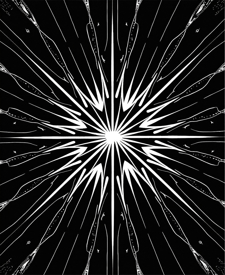 Starburst Radial Abstract Pattern Rug