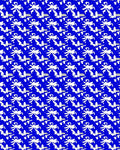 Bold Abstract Character Blue Design Rug