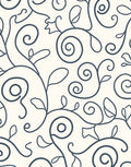 Swirling Vine Leaf Pattern Rug