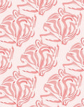 Abstract Swirls On Pale Pink Rug