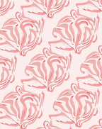 Abstract Swirls On Pale Pink Rug