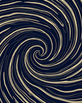 Navy Swirl Abstract Line Design Rug
