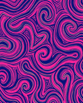 Hot Pink Swirling Lines Navy Rug