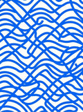 Bold Blue Intertwined Lines Rug