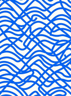 Bold Blue Intertwined Lines Rug