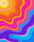 Vibrant Abstract Swirl Pattern Design Rug