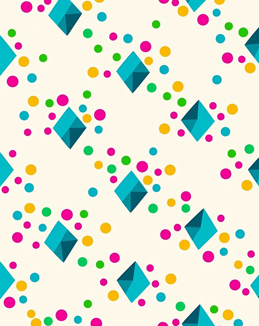Bright Diamond Dot Pattern Rug