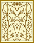 Art Nouveau Floral Vine Pattern Rug