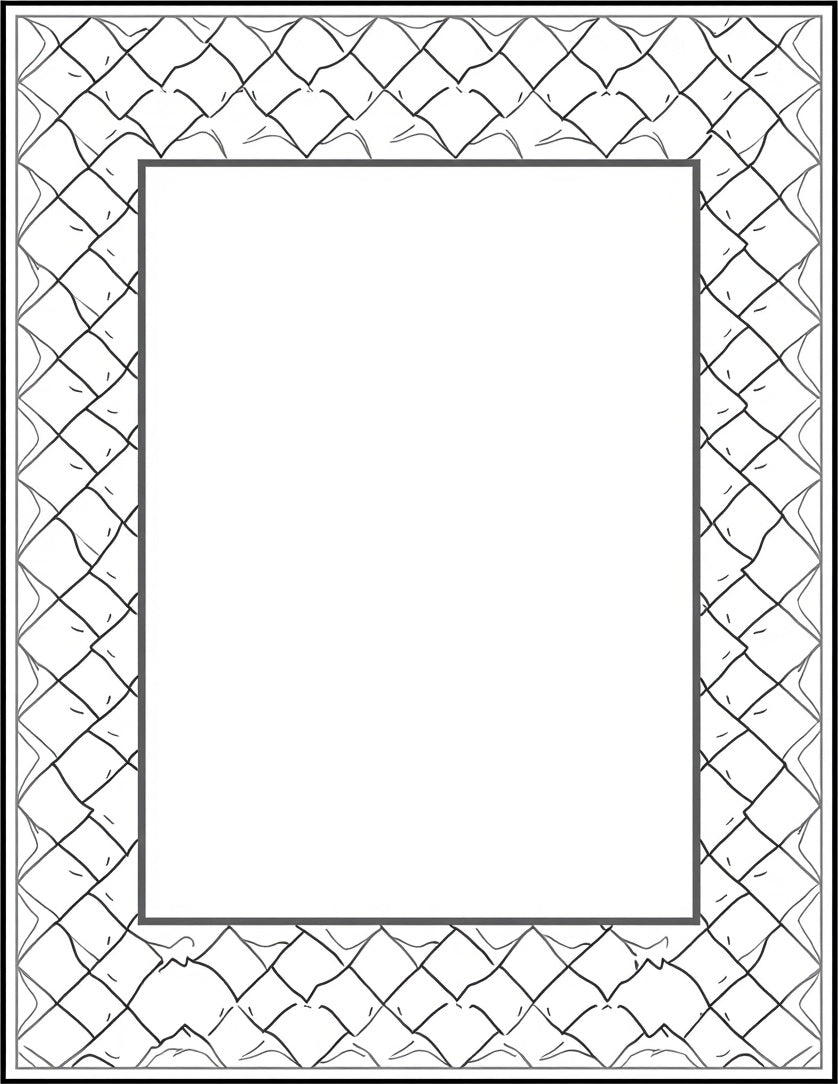 Geometric Chain Link Pattern Rug