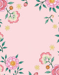 Delicate Pink Floral Artful Rug