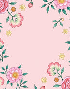 Delicate Pink Floral Artful Rug
