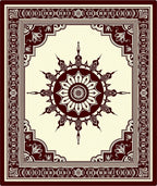 Ornate Starburst Vintage Inspired Rug