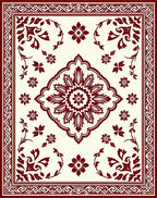 Classic Floral Medallion Pattern Rug