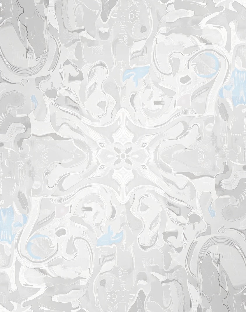 Monochromatic Soft Abstract Swirl Rug