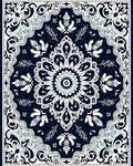 Traditional Floral Medallion Pattern Rug