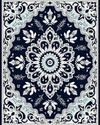 Traditional Floral Medallion Pattern Rug