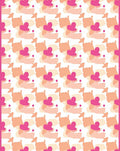 Abstract Heart Patchwork Pattern Rug