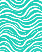Aqua Waves Pattern Design Rug