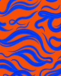 Bold Blue Swirl Pattern Rug