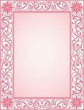 Art Nouveau Floral Swirl Border Design Rug